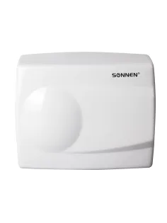 Сушилка для рук SONNEN HD-298, 1500 Вт, металлический корпус, антивандальная, белая, 604193