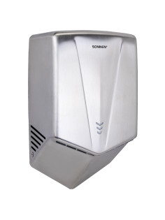 Сушилка для рук ВЫСОКОСКОРОСТНАЯ АНТИВАНДАЛЬНАЯ SONNEN K2022A, 1300 Вт, 150 м/с, IPX1, 72 дБ, нержавеющая сталь, 607191