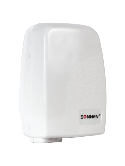 Сушилка для рук SONNEN HD-120, 1000 Вт, пластиковый корпус, белая, 604190