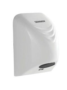 Сушилка для рук SONNEN HD-988, 850 Вт, пластиковый корпус, белая, 604189