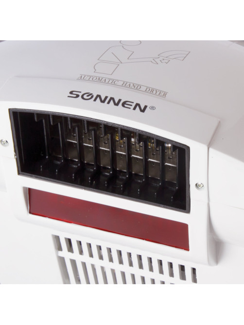 Сушилка для рук SONNEN HD-688, 2000 Вт, пластиковый корпус, белая, 604192
