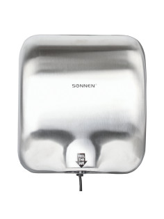 Сушилка для рук SONNEN HD-999, 1800 Вт, нержавеющая сталь, антивандальная, хром, 604746