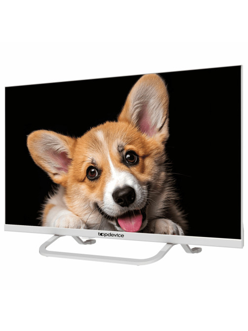 Телевизор TOPDEVICE TDTV24CS03H_WE, 24'' (60 см), 1366x768, HD, 16:9, YaOS, Wi-Fi, Bluetooth, белый