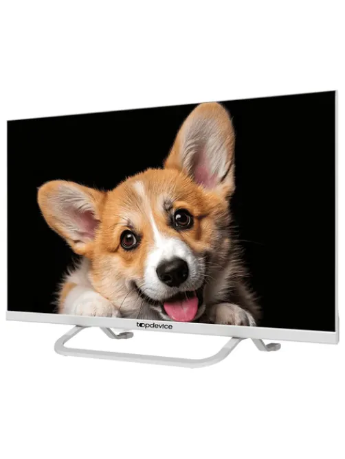 Телевизор TOPDEVICE TDTV24CS03H_WE, 24'' (60 см), 1366x768, HD, 16:9, YaOS, Wi-Fi, Bluetooth, белый