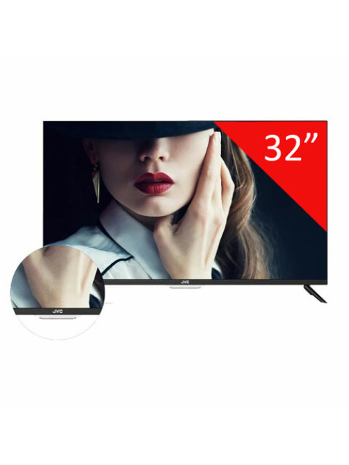 Телевизор JVC LT-32M595, 32'' (81 см), 1366x768, HD, 16:9, Android TV, Wi-Fi, безрамочный, черный