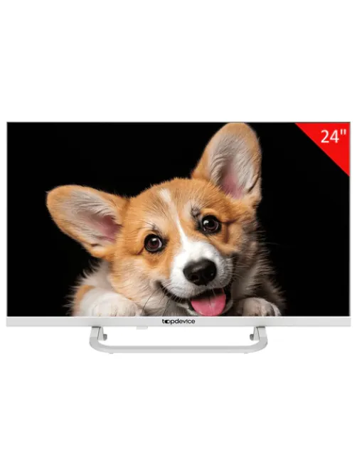 Телевизор TOPDEVICE TDTV24CS03H_WE, 24'' (60 см), 1366x768, HD, 16:9, YaOS, Wi-Fi, Bluetooth, белый