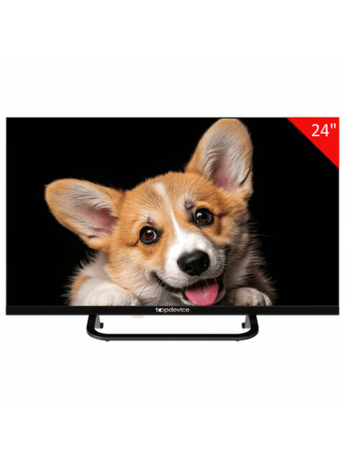 Телевизор TOPDEVICE TDTV24CS03H_BK, 24'' (60 см), 1366x768, HD, 16:9, YaOS, Wi-Fi, Bluetooth, черный