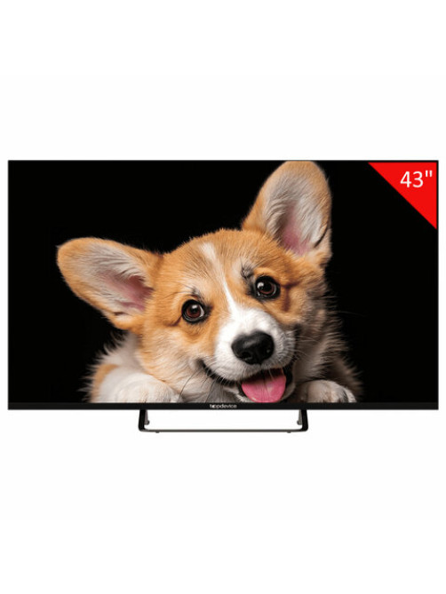 Телевизор TOPDEVICE TDTV43CS03U_BK, 43'' (109 см), 3840x2160, 4K, 16:9, YaOS, Wi-Fi, Bluetooth, черный