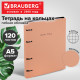 Тетрадь на кольцах А5, 175х215 мм, 120 л., под кожу, BRAUBERG VISTA, 
