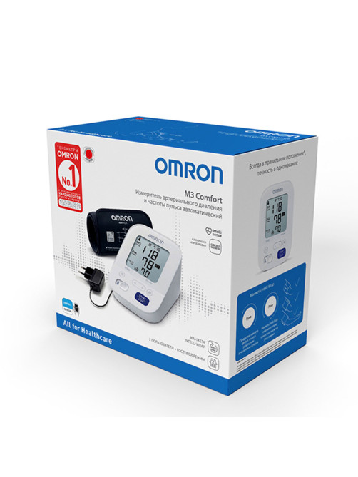 Тонометр (МЕД РегУд) OMRON M3 Comfort (HEM-7155-ALRU) манжета 22-42 см, автоматический, на плечо, блок питания