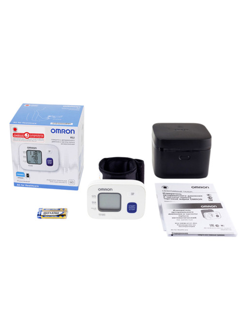 Тонометр (МЕД РегУд) OMRON RS2 (HEM-6121-RU), манжета 13,5-21,5 см, автоматический, на запястье, питание 2хААА