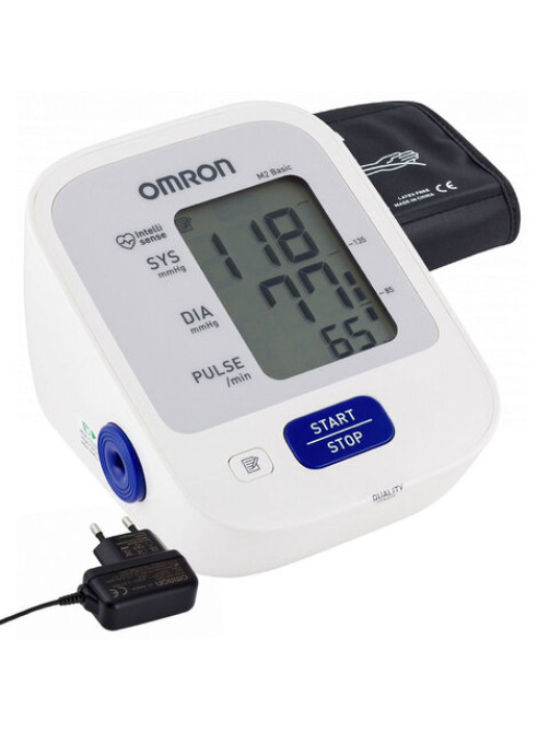 Тонометр (МЕД РегУд) OMRON M2 (HEM-7121-ALRU) манжета 22-42 см, автоматический, на плечо, блок питания