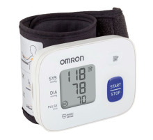 Тонометр (МЕД РегУд) OMRON RS2 (HEM-6121-RU), манжета 13,5-21,5 см, автоматический, на запястье, питание 2хААА