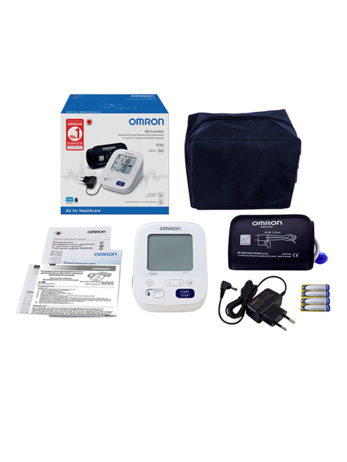 Тонометр (МЕД РегУд) OMRON M3 Comfort (HEM-7155-ALRU) манжета 22-42 см, автоматический, на плечо, блок питания