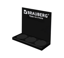 Подставка под ручки и карандаши в тубах BRAUBERG, металл, 3 отделения, 26x30x11 см, 505912