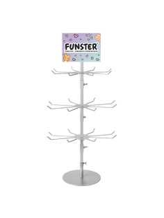 Стойка-вертушка настольная FUNSTER, 80х47 см, 24 крючка, 3 вращающихся ряда, 507857