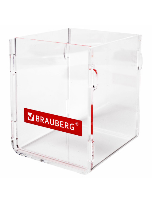 Стакан под письменные принадлежности BRAUBERG, 10х7,5х7,5 см, 505920