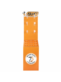 Стойка напольная для размещения товара BIC, 180х40х40 см, 9 отделений, 6 крючков, БЕЗ НАПОЛНЕНИЯ, 504158