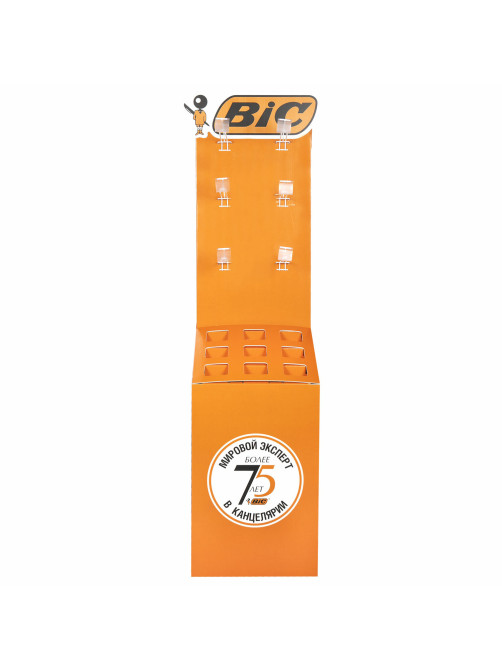 Стойка напольная для размещения товара BIC, 180х40х40 см, 9 отделений, 6 крючков, БЕЗ НАПОЛНЕНИЯ, 504158