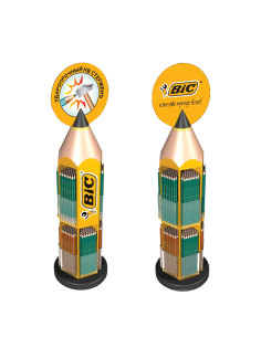Дисплей настольный для размещения карандашей BIC, 21х21х90 см, 11 отделений, БЕЗ НАПОЛНЕНИЯ, 944859