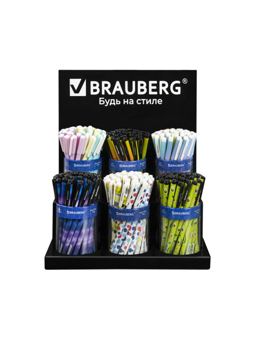Подставка под ручки и карандаши в тубах BRAUBERG, металл, 6 отделений, 32x30x21 см, 505913