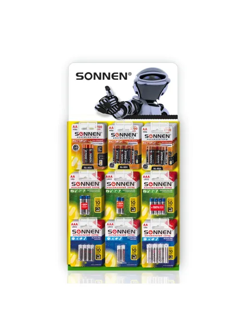 Дисплей для размещения товара настольный SONNEN, 65x35x21 см, 9 крючков, металл, 504996