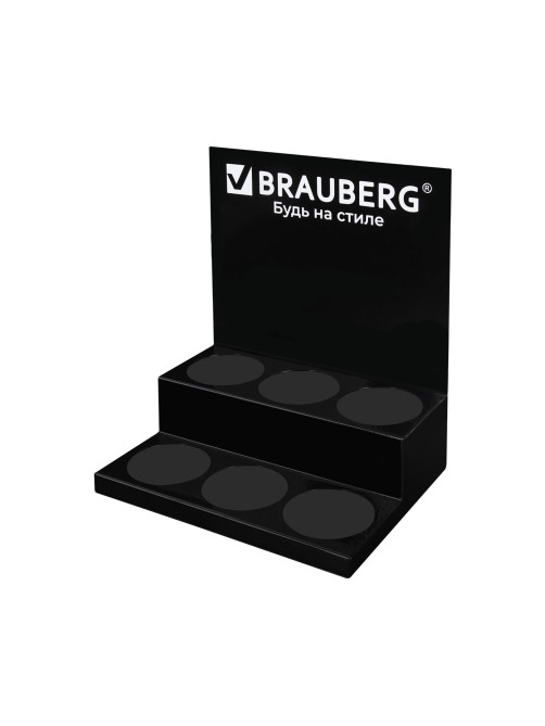 Подставка под ручки и карандаши в тубах BRAUBERG, металл, 6 отделений, 32x30x21 см, 505913