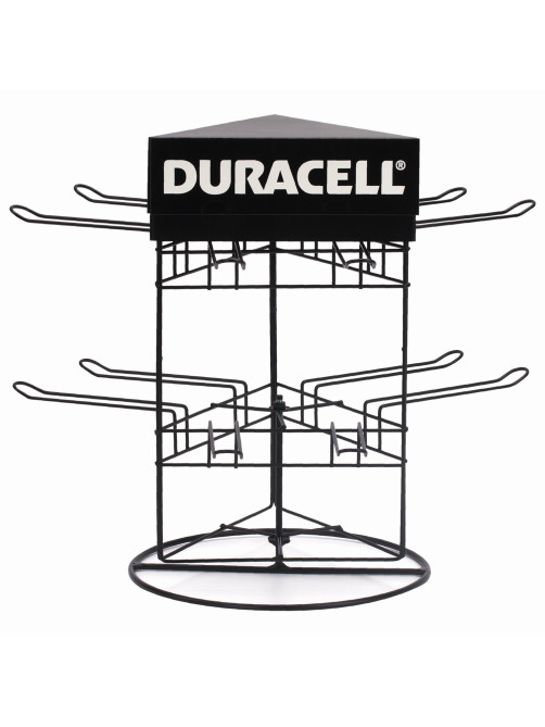 Дисплей для размещения товара настольный поворотный DURACELL, 2х2х3 крючка, 70000269