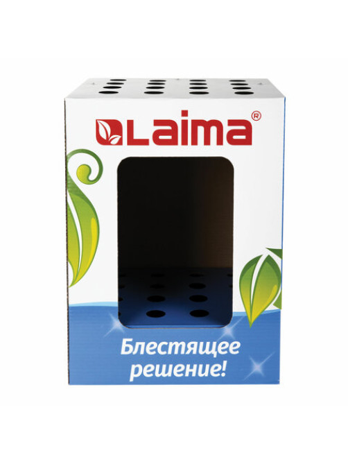 Дисплей для швабр напольный LAIMA, 50х37х37 см, 16 отверстий, картон, 504998