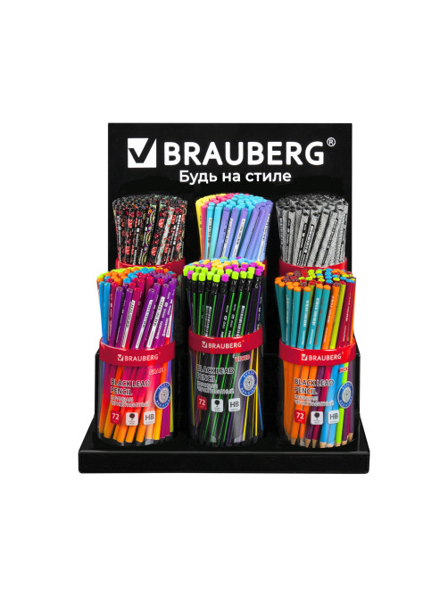 Подставка под ручки и карандаши в тубах BRAUBERG, металл, 6 отделений, 32x30x21 см, 505913