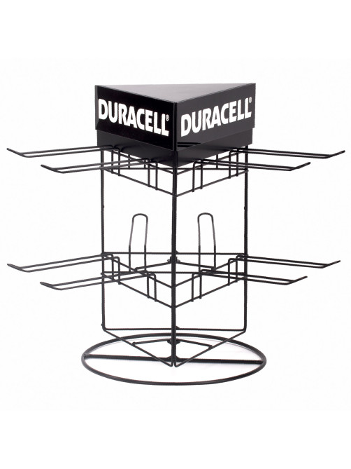 Дисплей для размещения товара настольный поворотный DURACELL, 2х2х3 крючка, 70000269