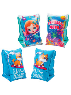 Нарукавники надувные для плавания, 32х17 см, от 6 лет, АССОРТИ, 2 вида, PLAYMARKET
