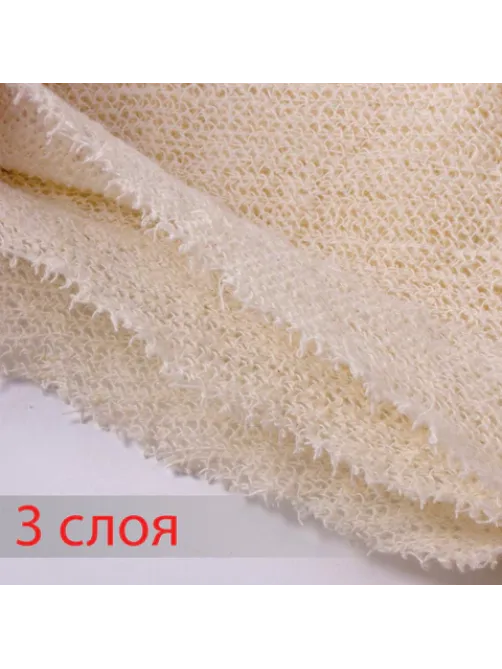 Тряпка для пола 60х80 см, трехслойная, нитепрошивная (НЕТКОЛ), 360 г/м2, светлая, 100% хлопок, LAIMA, 606632