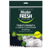 Тряпка для мытья пола из микрофибры, 50х60 см, черная, MASTER FRESH