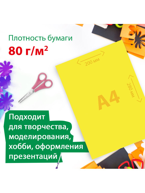 Цветная бумага А4 мелованная, 24 листов, 24 цвета, папка, индивидуальная упаковка, BRAUBERG KIDS, 200х280 мм, 115163