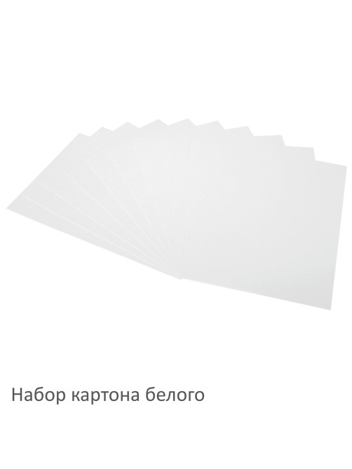 Набор картона и бумаги A4 мелованные (белый 10 л., цветной и бумага по 20 л.,10 цветов), BRAUBERG, 113567