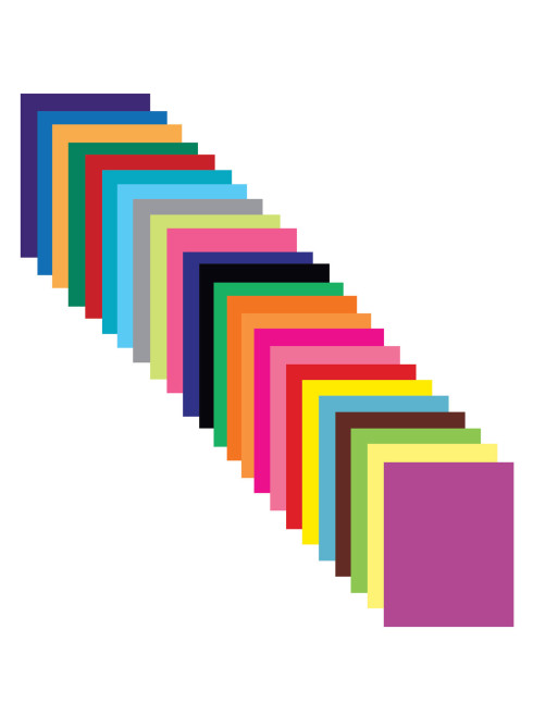 Цветная бумага, А4, мелованная, 24 листа, 24 цвета, на скобе, BRAUBERG, 200х280 мм, 