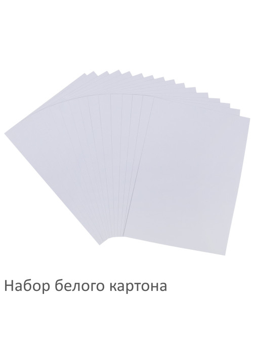 Набор картона и бумаги А4 ТОНИРОВАННЫЕ (белый 16 л., цветной 64 л., бумага 20 л.), BRAUBERG, 115091