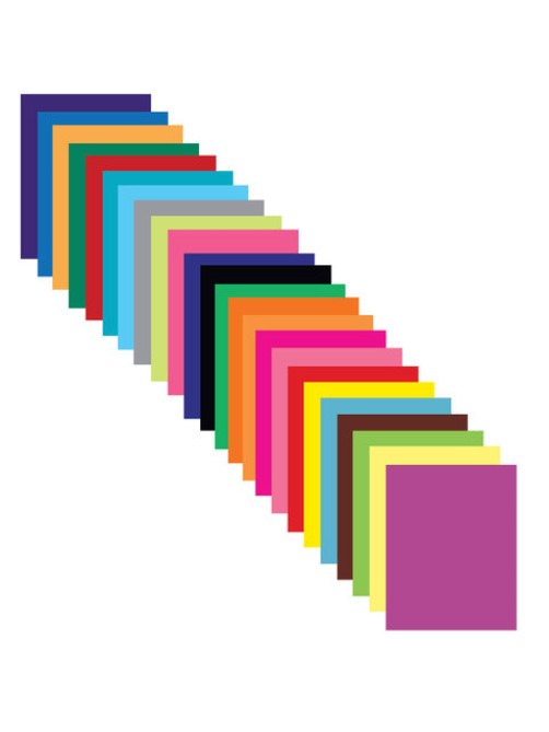 Цветная бумага, А4, мелованная, 24 листа, 24 цвета, на скобе, BRAUBERG, 200х280 мм, 