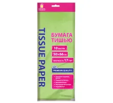 Цветная бумага ТИШЬЮ 17 г/м2, 50х66 см, 10 листов, салатовый цвет, ЗОЛОТАЯ СКАЗКА, 116482