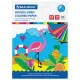 Цветная бумага А4 2-сторонняя офсетная, 32 листа 16 цветов, на скобе, BRAUBERG, 200х280 мм, 