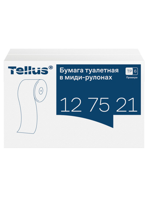 Бумага туалетная 90 м, Tellus/TORK (Система Т6) PREMIUM, КОМПЛЕКТ 27 рулонов, 2-слойная, белая, 127520/127521