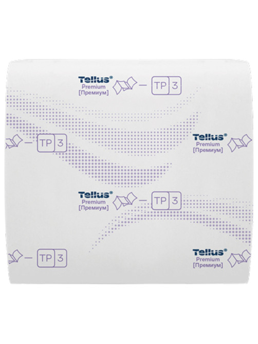 Бумага туалетная листовая Tellus/TORK (Система ТР3) ПРЕМИУМ КОМПЛЕКТ 40 шт., 200 л., 11х23 см, 2-слойная, 233100