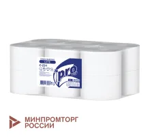 Бумага туалетная 200 метров, PROtissue (T2) LITE, 1-слойная, белая, КОМПЛЕКТ 12 рулонов, С231