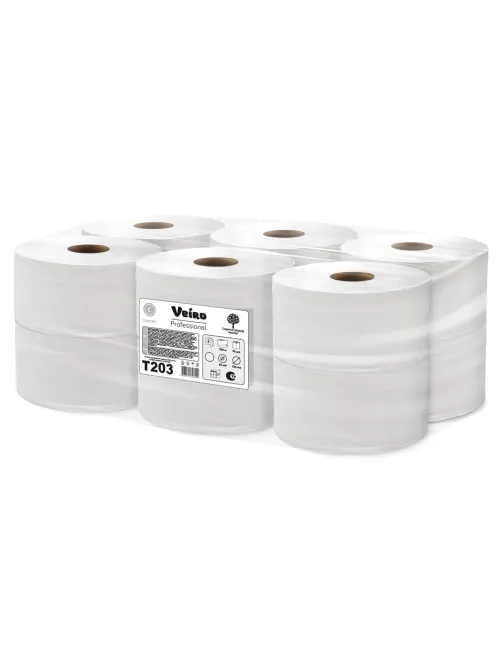 Бумага туалетная 200 м, VEIRO Professional (Система T2), КОМПЛЕКТ 12 шт, Comfort, 2-слойная, T203