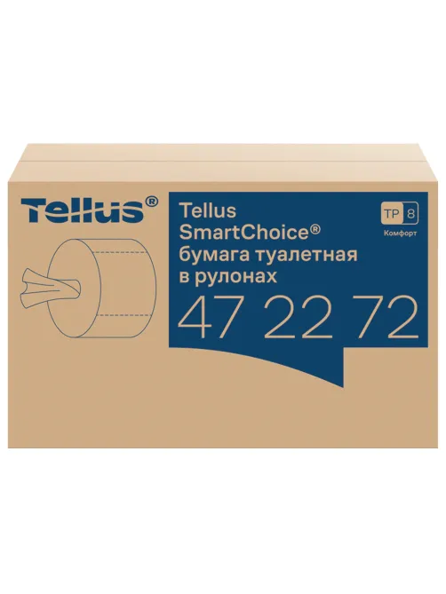 Бумага туалетная 207 м, Tellus/TORK (Система T8) SmartOne, ADVANCED, КОМПЛЕКТ 8 рулонов, 2-слойная, 472272