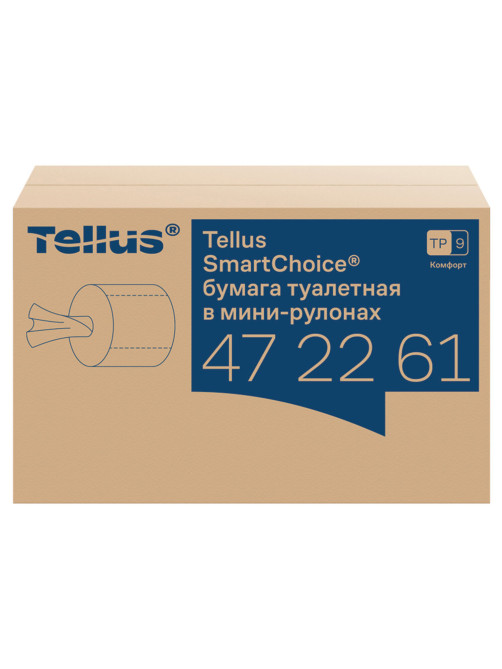 Бумага туалетная 118,2 м, Tellus/TORK (Система T9) SmartOne, ADVANCED, КОМПЛЕКТ 12 рулонов, 2-слойная, белая, 472261