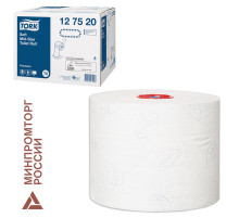 Бумага туалетная 90 м, Tellus/TORK (Система Т6) PREMIUM, КОМПЛЕКТ 27 рулонов, 2-слойная, белая, 127520/127521