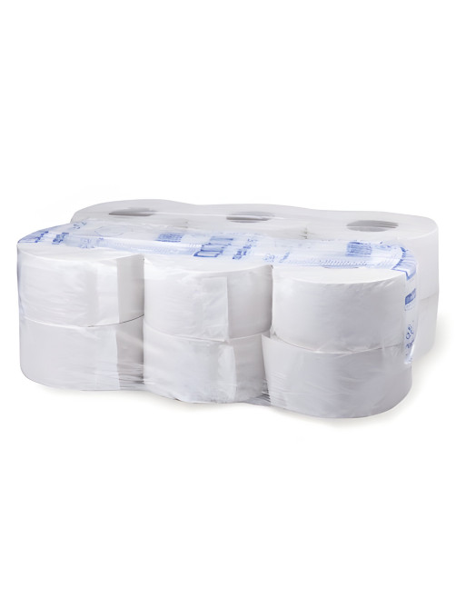 Бумага туалетная 200 м, KIMBERLY-CLARK Scott, КОМПЛЕКТ 12 шт., Performance Jumbo, 2-слойная, белая, артикул 8512