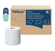 Бумага туалетная 118,2 м, Tellus/TORK (Система T9) SmartOne, ADVANCED, КОМПЛЕКТ 12 рулонов, 2-слойная, белая, 472261